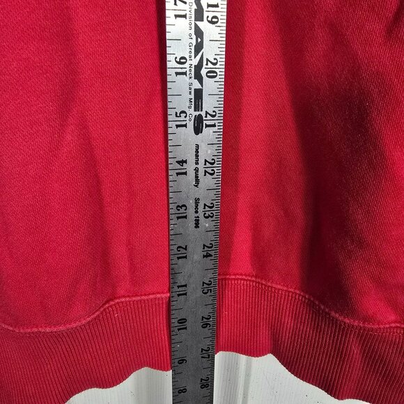 Adidas Hooded Sweatshirt Large Men's Red Long Sleeve‎ - Picture 7 of 8